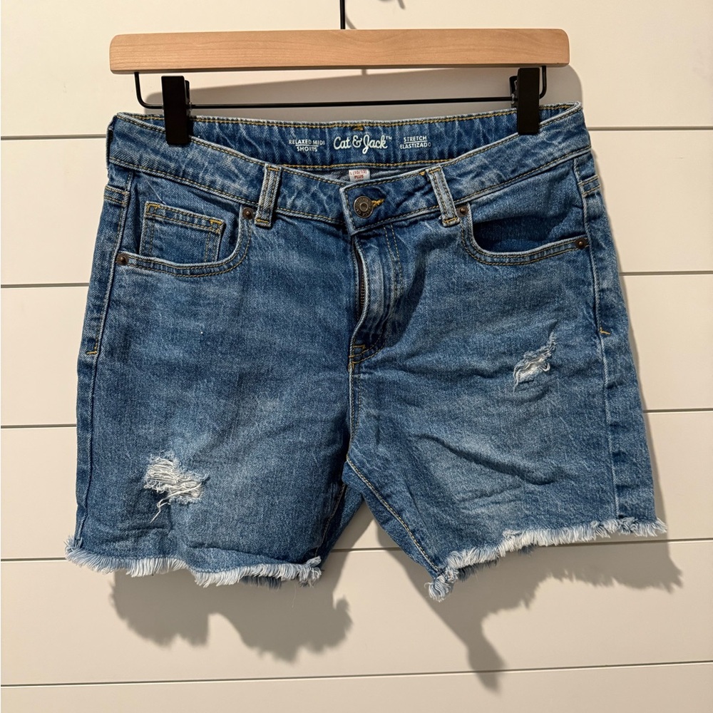 Cat & Jack‎ Blue Denim Shorts Girls 10/12 Plus